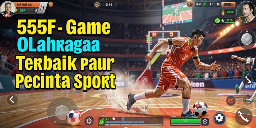 Tampilan gameplay 555F yang menarik dan mendebarkan saat bermain olahraga.