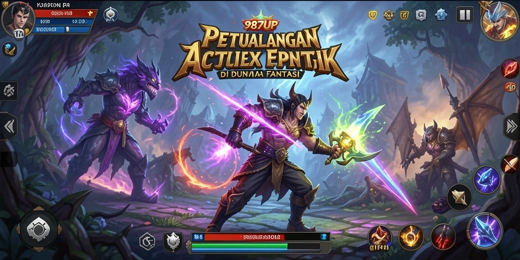 Screenshot menampilkan gameplay seru dan aksi dinamis di dunia 987UP.