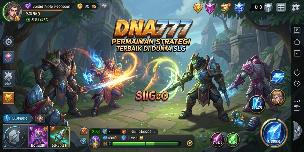 Tampilan gameplay SLG yang menarik dari DNA777 menunjukkan pertempuran strategis.