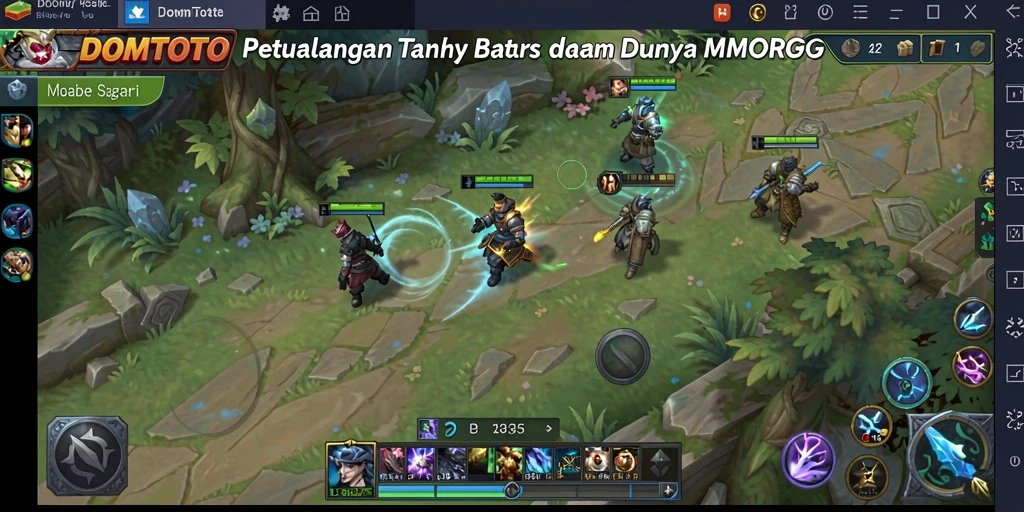 Gameplay MMORPG DOMTOTO dengan grafis yang menakjubkan dan petualangan seru.