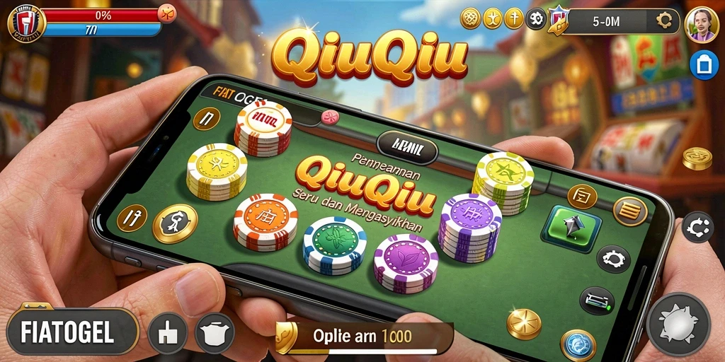 Tampilan gameplay QiuQiu yang seru dan menarik.
