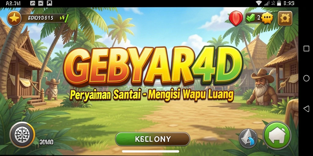 Tampilan gameplay seru dan penuh warna dalam GEBYAR4D.