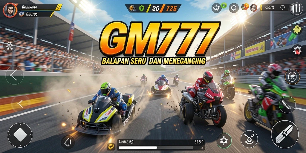 Gameplay balapan yang intens dan mendebarkan di GM777.
