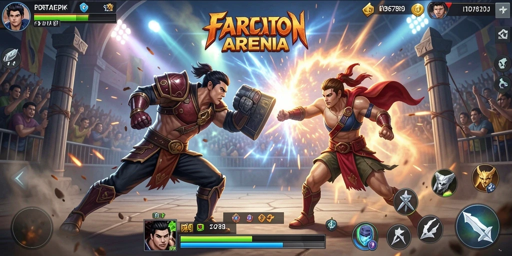 Screenshot ID6788 menampilkan pertarungan karakter dengan efek grafis mencolok.