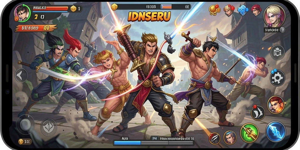 Tampilan menarik dari gameplay Fighting di IDNSERU