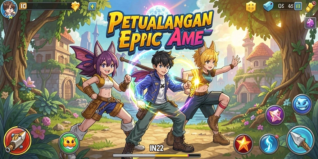 Tampilan gameplay dari IN22 yang menampilkan pertarungan menarik.