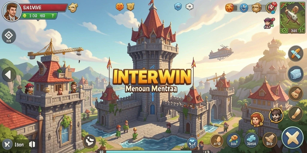Screenshot menampilkan pertahanan menara yang kuat dan gelombang musuh yang datang.