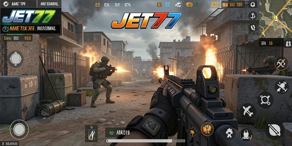 Tampilan gameplay JET77 yang mendebarkan dan penuh aksi.