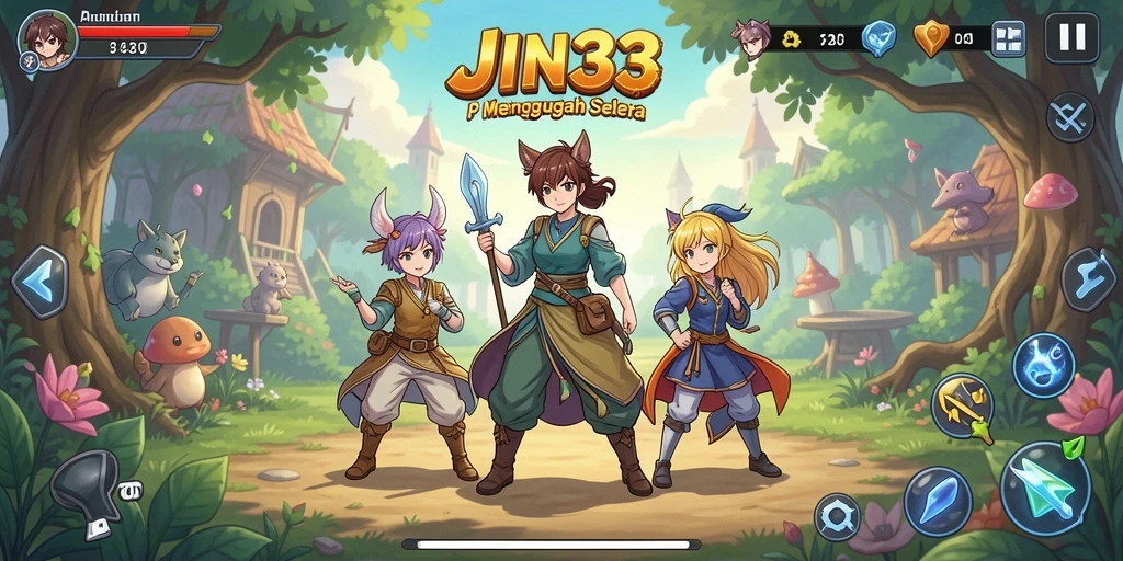 Menampilkan gameplay epik dalam <strong>JIN33</strong> dengan karakter anime mengagumkan.