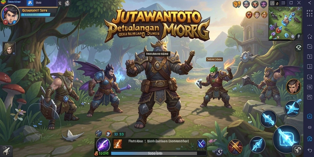 Screenshot gameplay JUTAWANTOTO menunjukkan aksi seru dalam petualangan MMORPG.