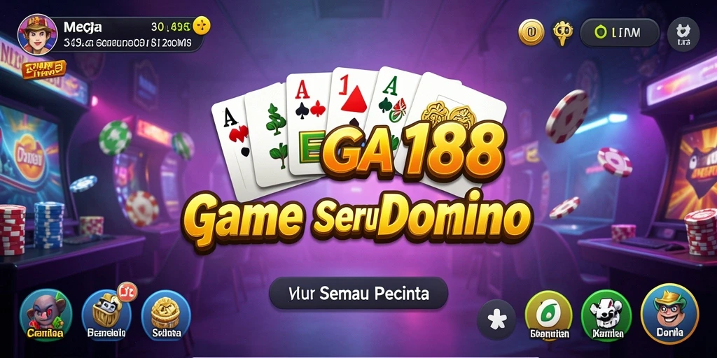 Screenshot MEGA188 menampilkan permainan Domino yang seru dan interaktif.
