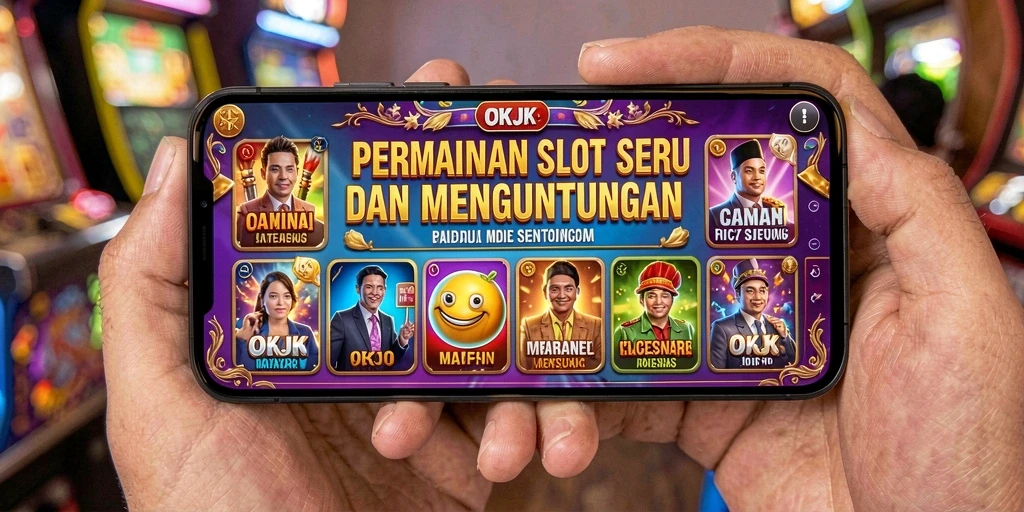 Tampilan gameplay menarik OKJK saat memutar slot.