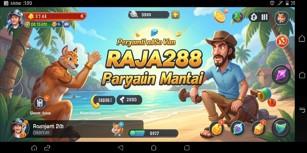 Screenshot utama menunjukkan momen seru dalam permainan Casual RAJA288.