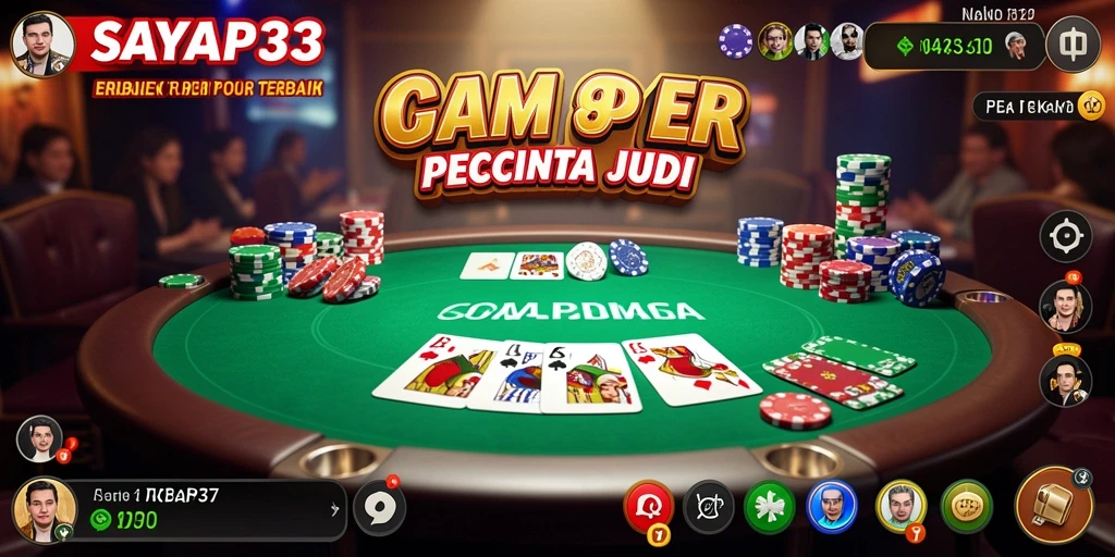 Tampilan menarik dari gameplay Poker di SAYAP33.