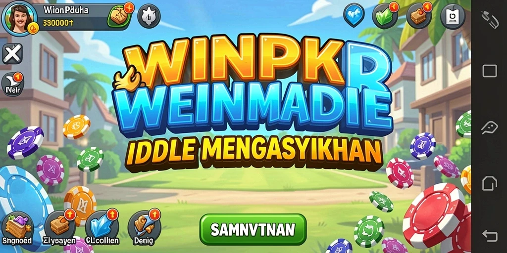 Gambaran visual permainan WINPKR yang menampilkan gameplay Idle.